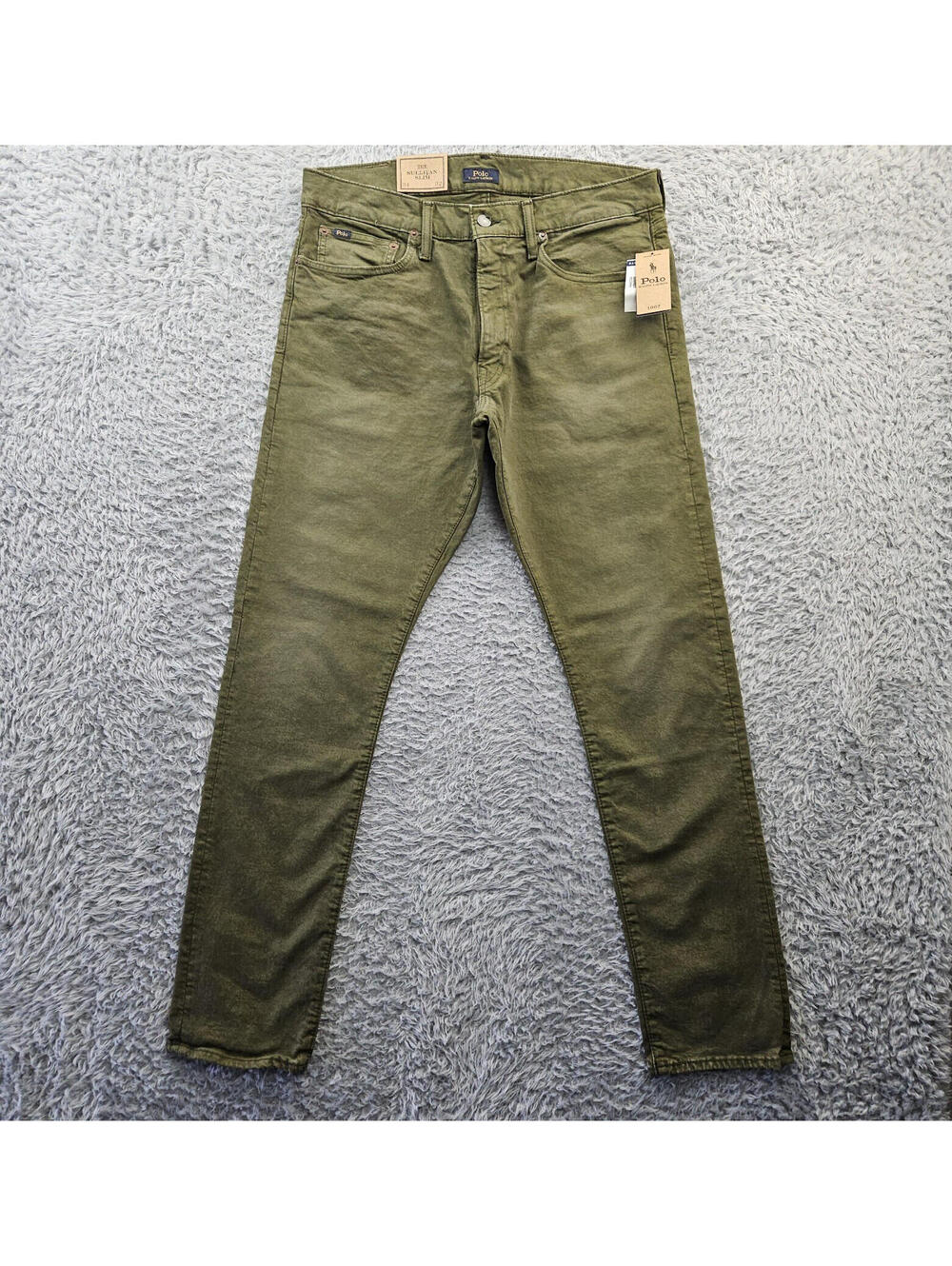 POLO Ralph Lauren Jeans Sullivan Slim Men 34x32 Low Stretch Garment Dyed NEW